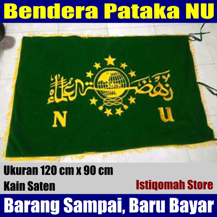 Jual Promo Bendera Pataka Nu Bordir Rumbai Emas Bendera Nahdlatul