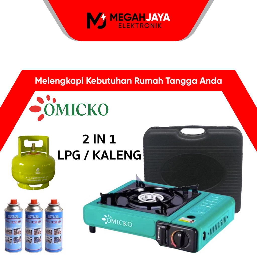 Jual OMICKO KOMPOR PORTABLE PAKET GAS PORTABLE HI COOK TOKAI