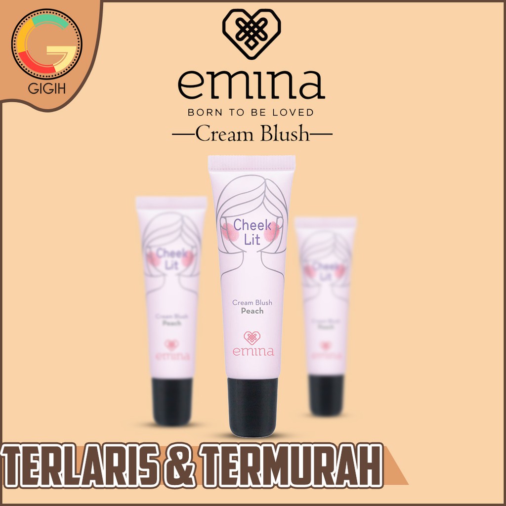 Jual Emina Cheek Lit Cream Blush Peach Bpom Shopee Indonesia