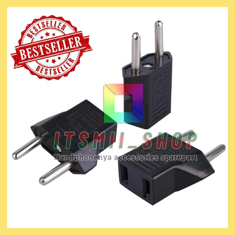 Jual Over Steker Colokan Listrik Adapter Us Ke Indonesia Eu Plug