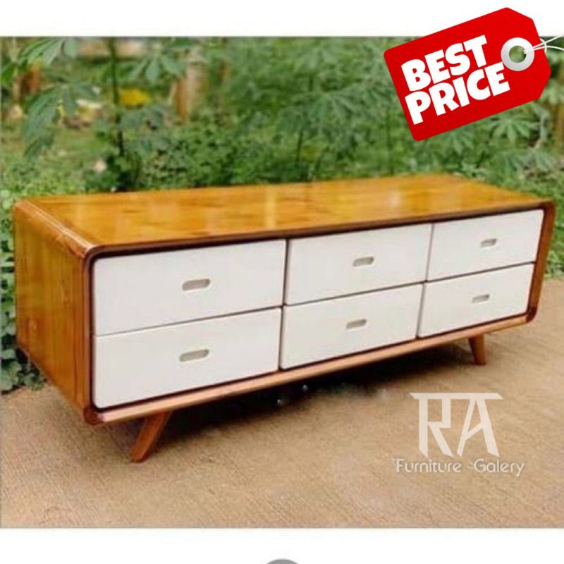 Jual BUFFET NAKAS MEJA TV KAYU JATI MINIMALIS Shopee Indonesia