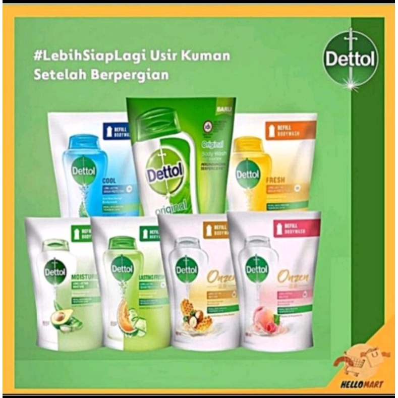 Jual Dettol Body Wash Reffil 410 Ml Shopee Indonesia