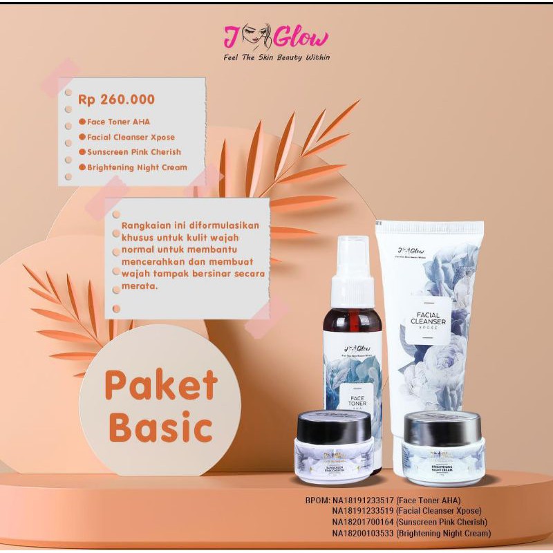 Jual PAKET PEMULA PAKET BASIC JGLOW GERATIS POUCH Shopee Indonesia