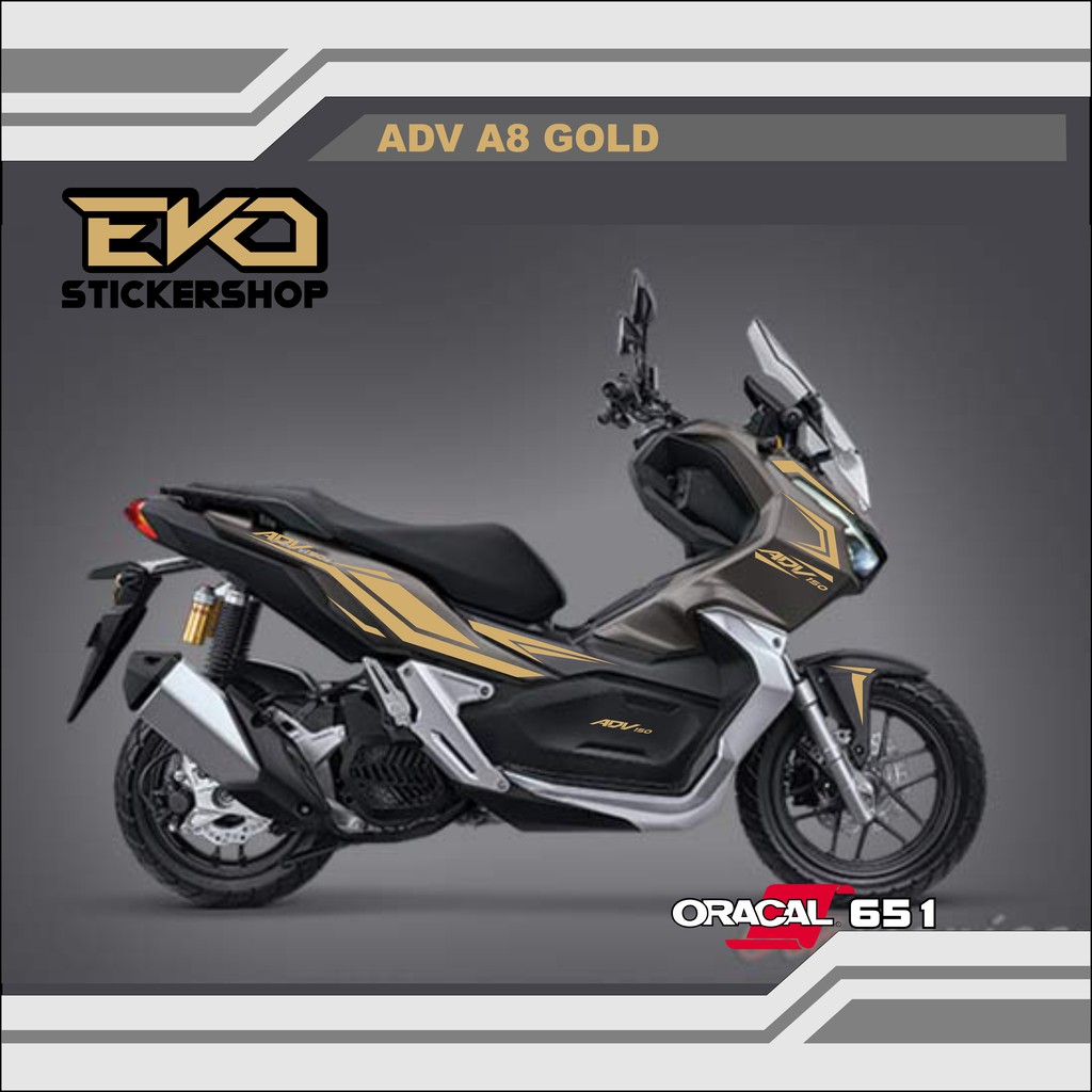 Jual Sticker Honda Adv Brown Coklat Cutting Stiker Gold Silver