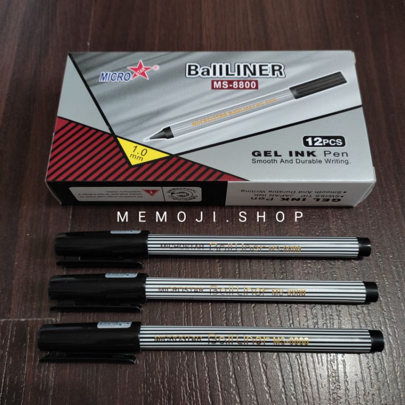 Jual Pulpen Balliner 1 0mm Microstar MS 8800 12pc Shopee Indonesia