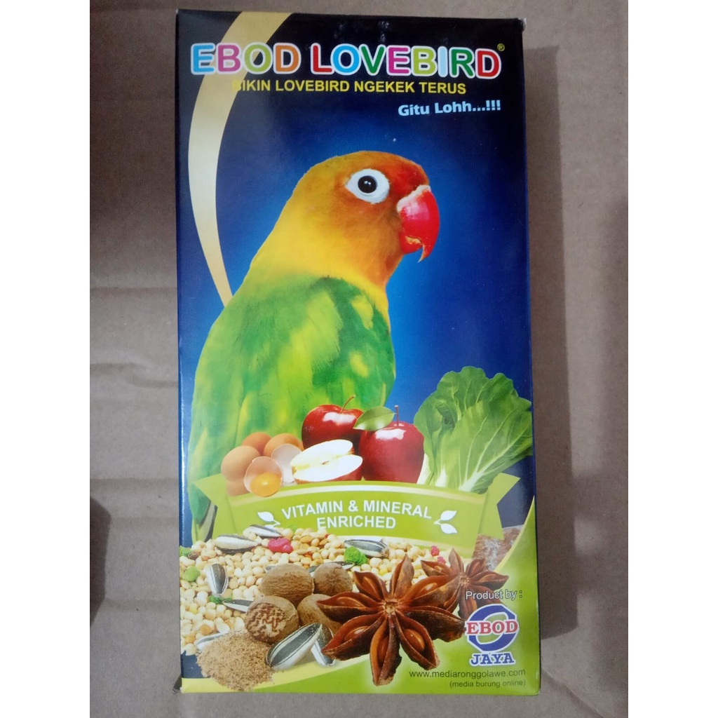 Jual Ebod Lovebird Pakan Lovebird Kemasan Plastik Ebod Jaya Makanan