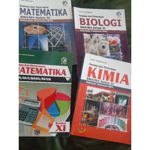 Jual Buku Paket Kelas Xi Mipa Bailmu Kimia Biologi Matematika