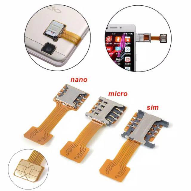 Jual Converter Hybrid Dual Sim Extension Converter Nano Micro Sd Card