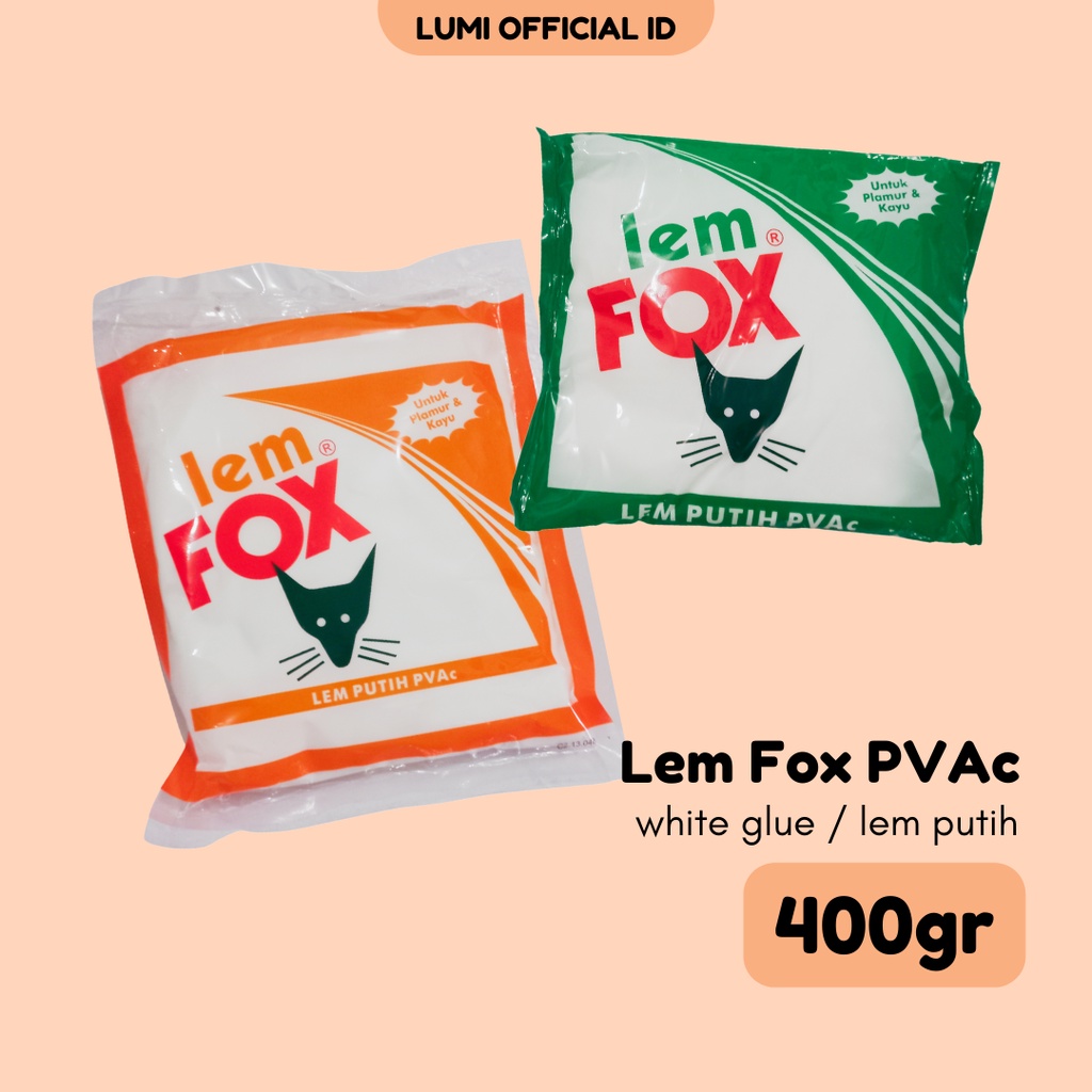 Jual Lem Fox Hijau Orange 400gr Bahan Slime PVAc 400 Gram 400gram