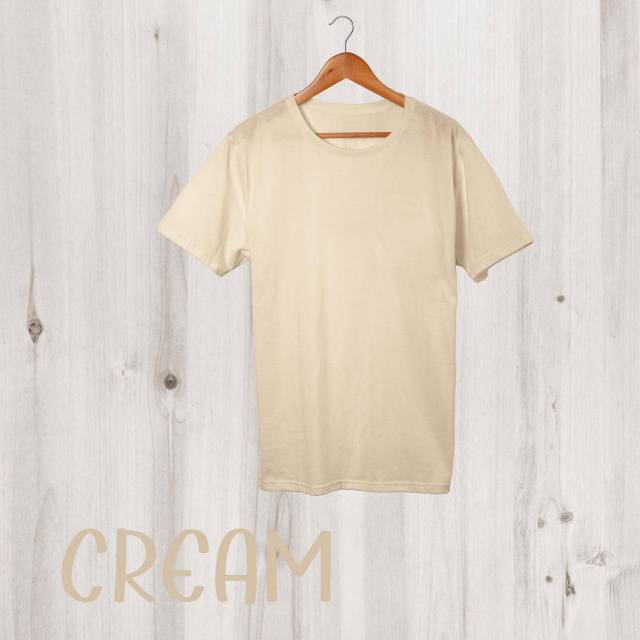 Jual Kaos Polos CREAM Anti Bakteri Shopee Indonesia