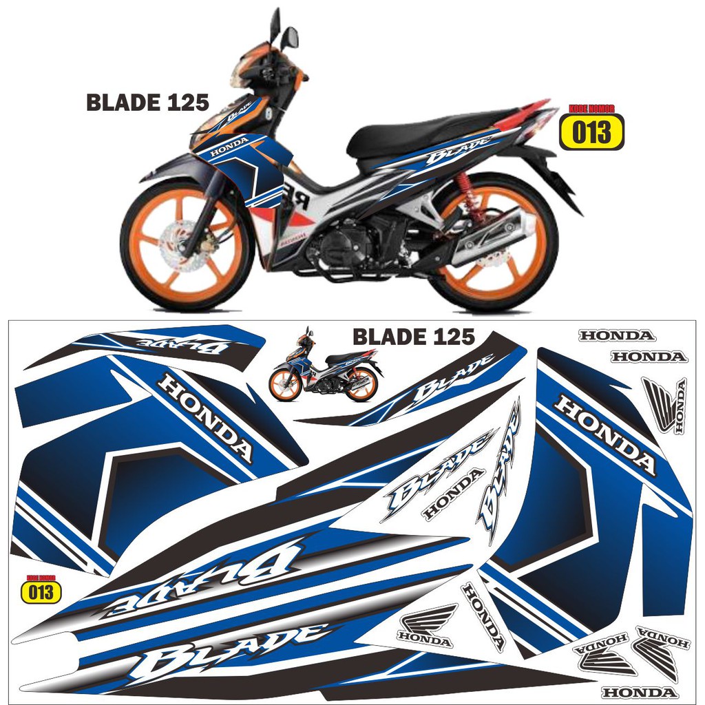 Jual Striping Honda Blade Semi Full Body Decal Honda Blade Semi Full