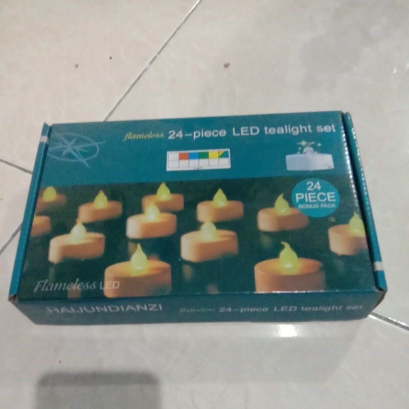 Jual Lilin Led Tea Lights Isi Elektrik Kemasan Kardus Seperti