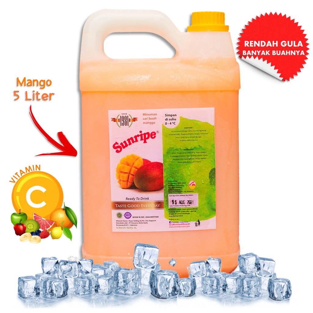 Jual Jus Buah Mangga Mango Juice Sunripe Liter Shopee Indonesia