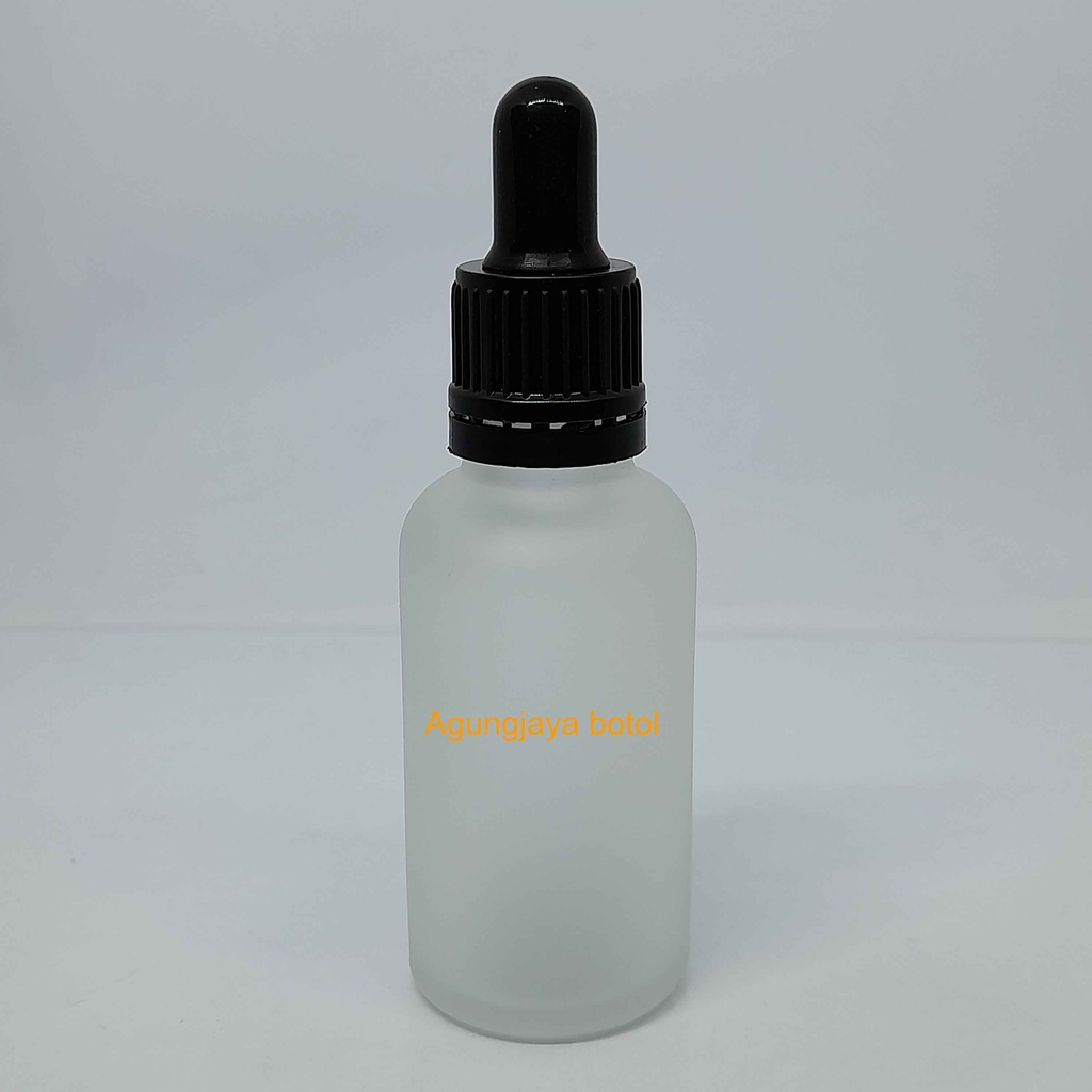 Jual Botol Kaca 30 Ml Kosmetik BR Clear Frosted Pipet Karet Shopee