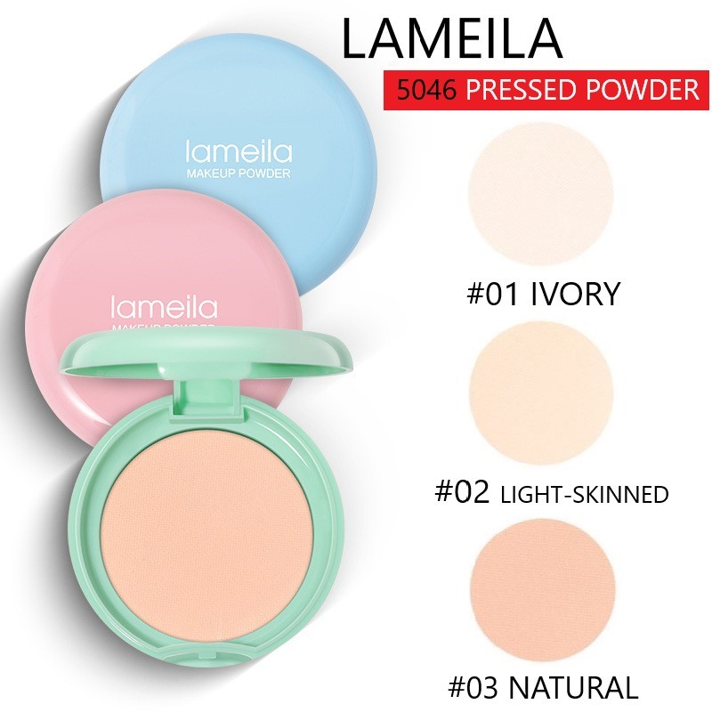 Jual LAMEILA 5046 PRESSED POWDER BEDAK PADAT KONTROL MINYAK DAN TAHAN