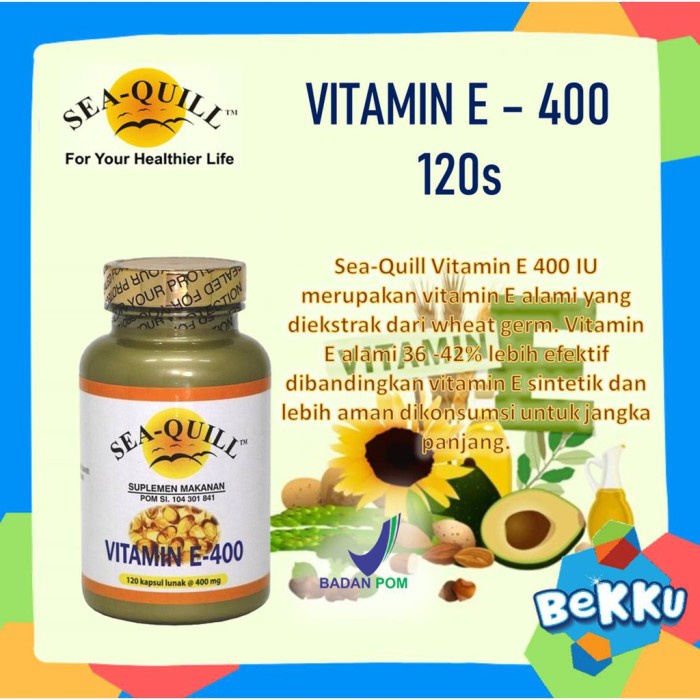 Jual E Vitamin Sea Quill Vitamin E Iu Isi Tabs Seaquill