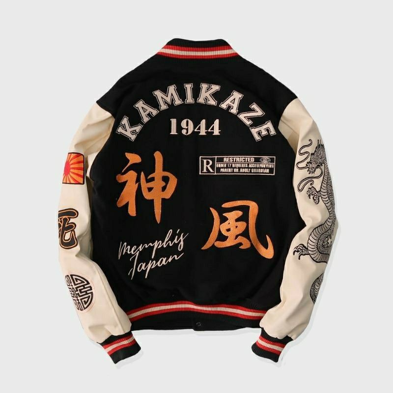 Jual Memphisorigins Varsity Jacket Kamikaze Shopee Indonesia