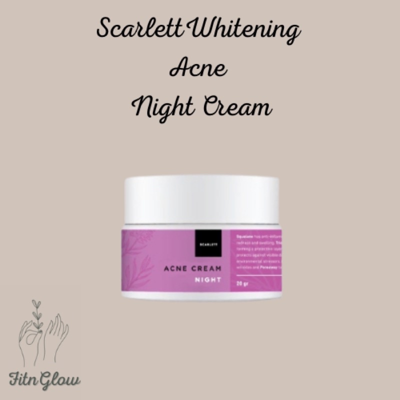 Jual Scarlett Whitening Acne Night Cream Original Shopee Indonesia