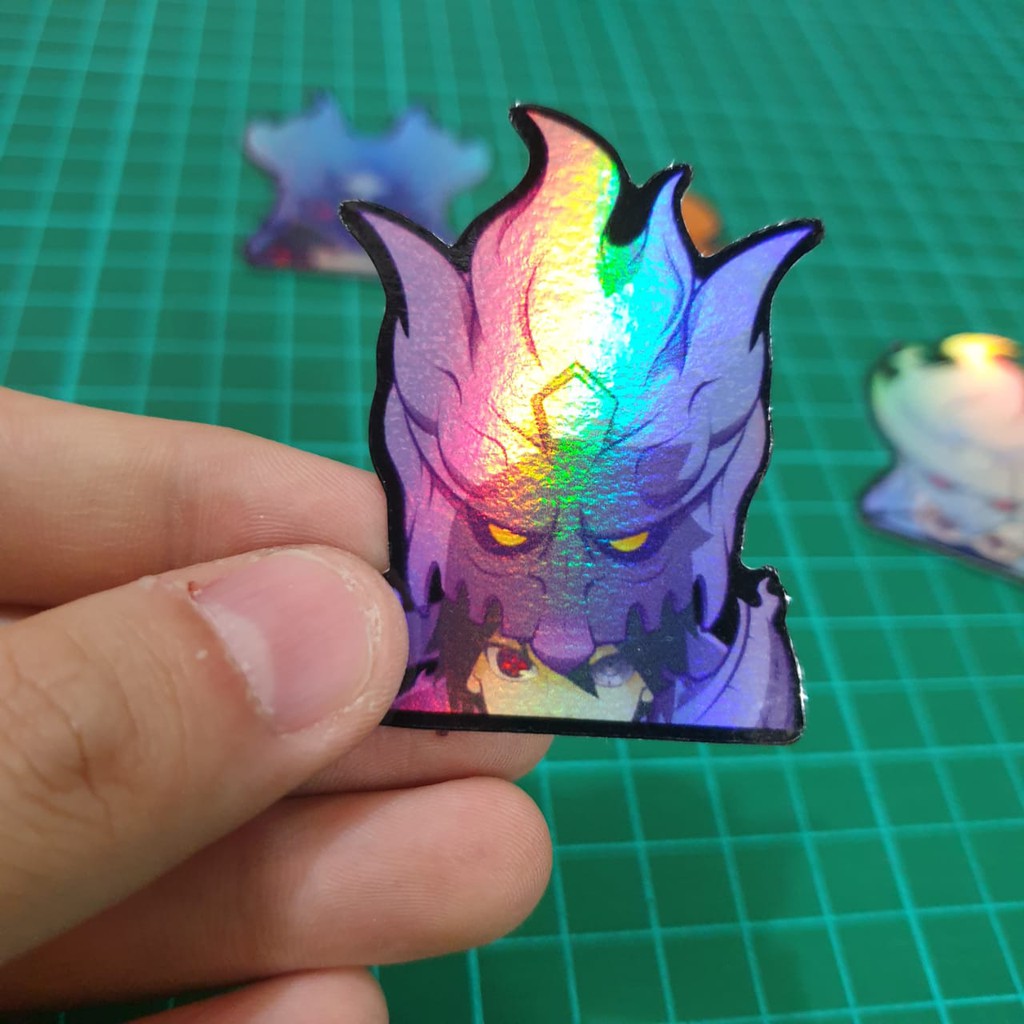 Jual Sticker Hologram Anime PSH281 Naruto Susanoo Uchiha Sasuke