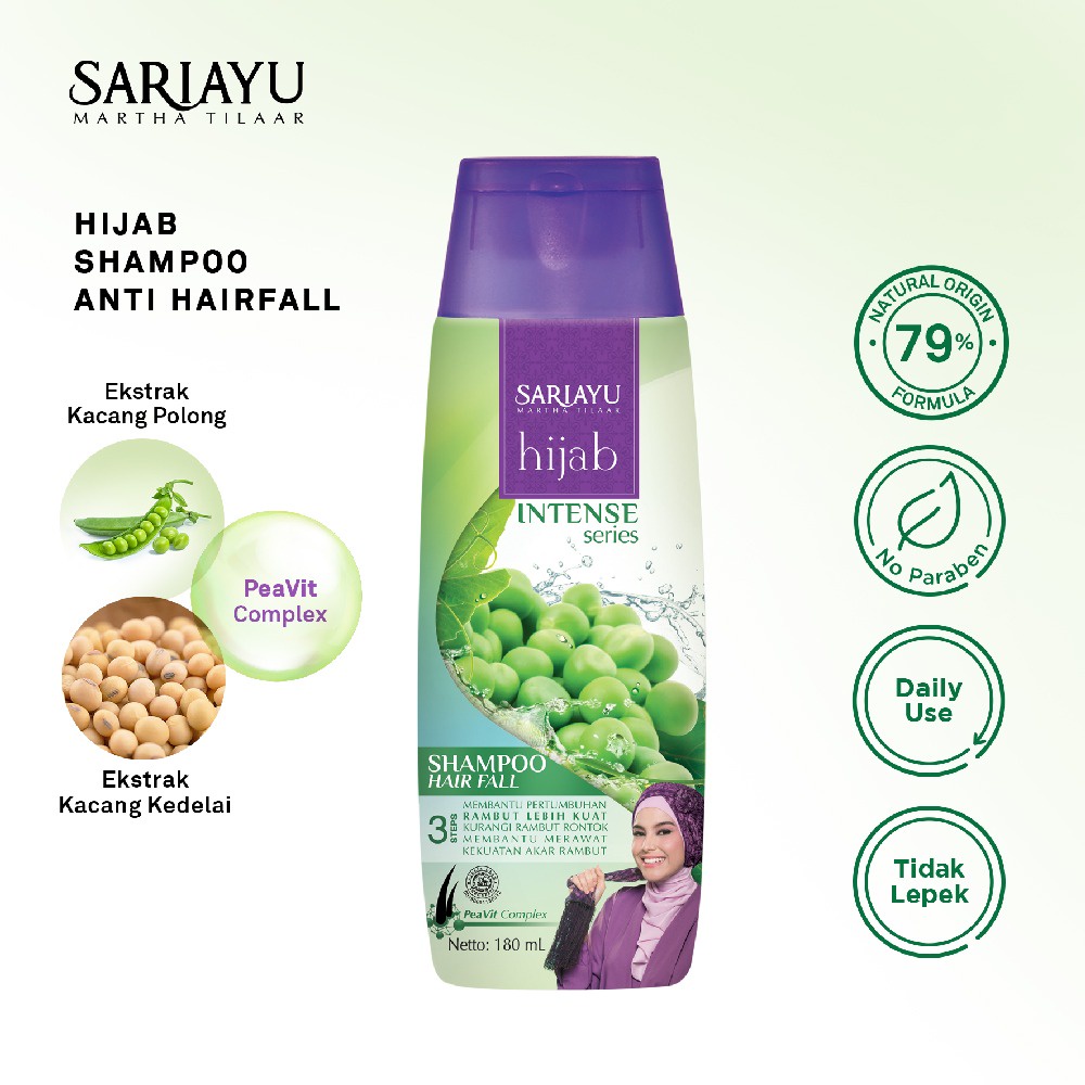 Jual Sariayu Hijab Intense Series Shampoo Hairfall 180ml Shopee Indonesia