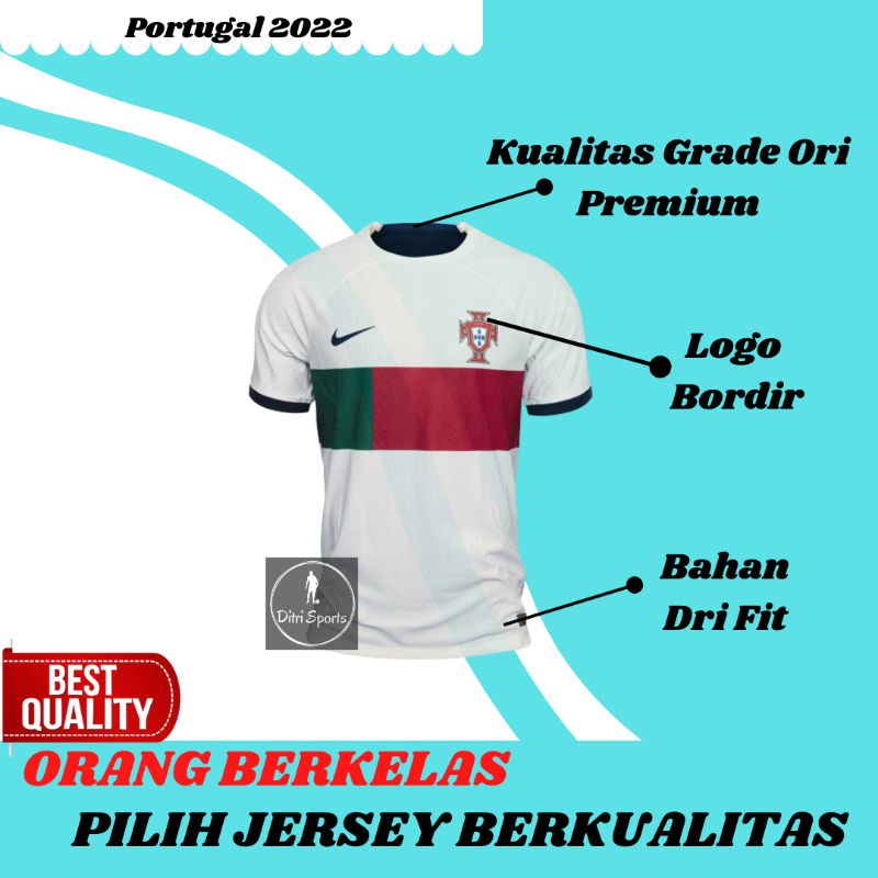 Jual Jersey Portugal Away Piala Dunia Grade Ori Import Baju Sepak