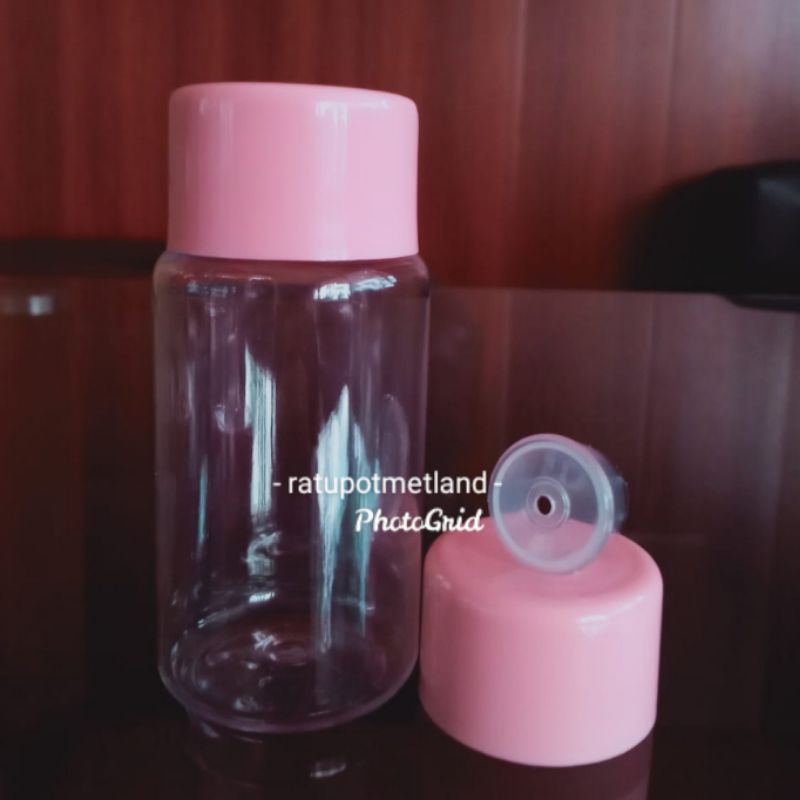 Jual Botol 60 Ml Pet Plastik Bening Klem Rapat Ulir Pink Shopee Indonesia