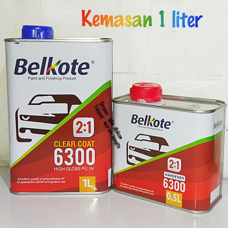 Jual BELKOTE 6300 Clear Gloss Kilap 1 Liter Shopee Indonesia