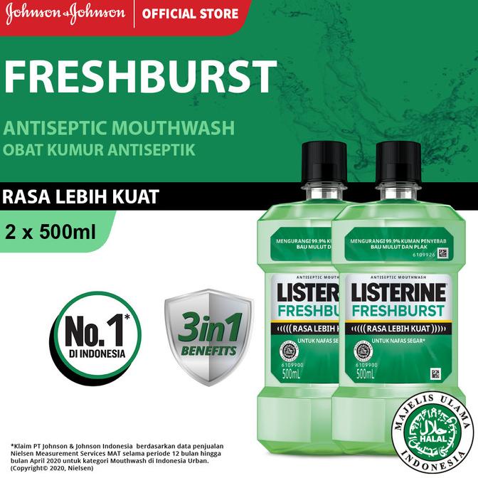 Jual Listerine Fresh Burst Mouthwash Obat Kumur Antiseptik Ml