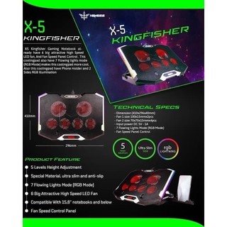 Jual Cooling Pad Nyk Nemesis Kingfisher X Nyk Kingfisher X Rgb Led