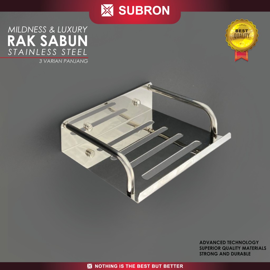 Jual SUBRON Rak Stainless Tebal 20cm Multifungsi Wadah Tempat Sabun