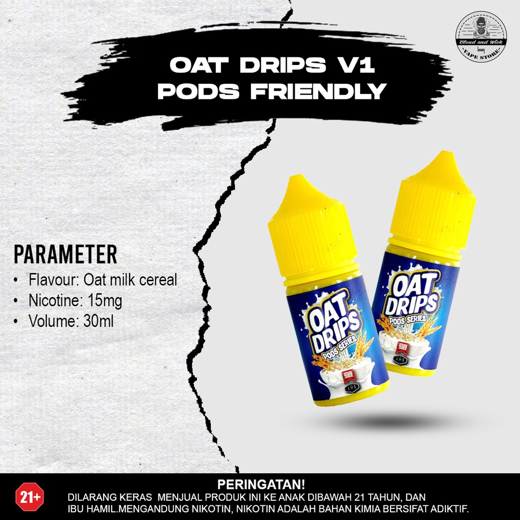 Jual OAT DRIPS V1 OAT MILK CEREAL POD SERIES PODS FRIENDLY 30ML