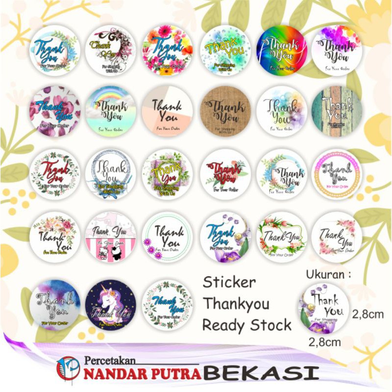 Jual Pcs Stiker Thank You Bulat Sticker Thank You Label Segel