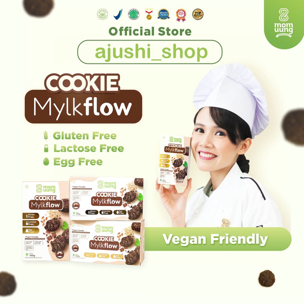 Jual Mom Uung Cookies Mylkflow 150gr Classic Choco Cookies Sehat