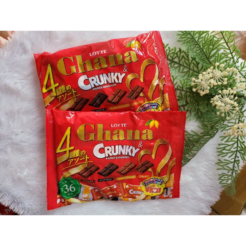 Jual Lotte Ghana Crunky Crunch Chocolate Original Jepang Shopee