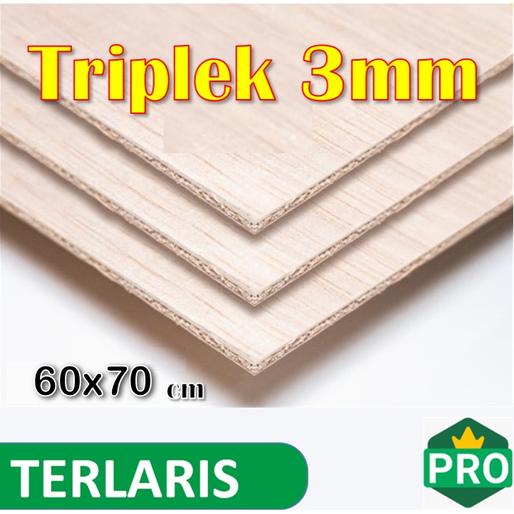 Jual Triplek 3mm 60x70 Cm Kualitas Premium Multiplek Plywood 70x60 Cm