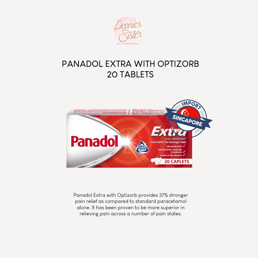 Jual Panadol Singapore Extra With Optizorb 20 Caplets Shopee Indonesia