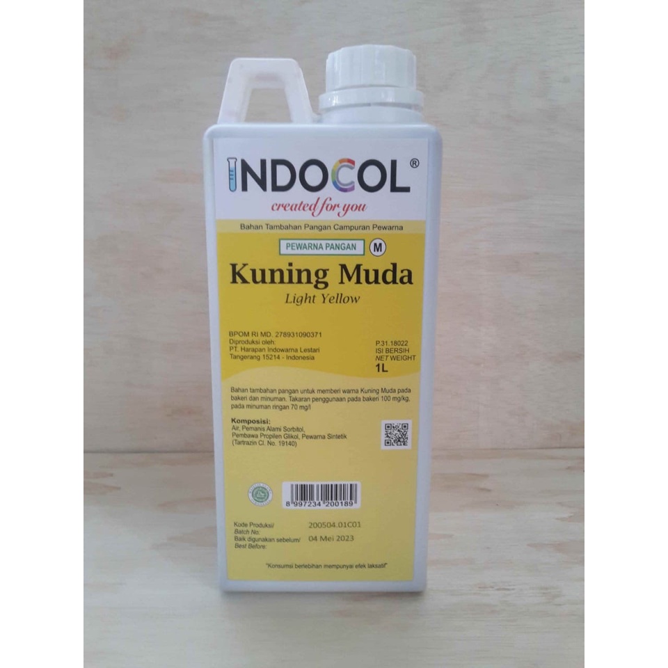 Jual PEWARNA CAIR INDOCOL KUNING MUDA 1 LITER Shopee Indonesia