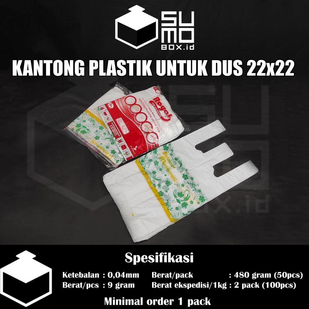 Jual Kantong Kresek Plastik HD 25x53 Untuk Dus Ukuran 22x22 Box Makanan