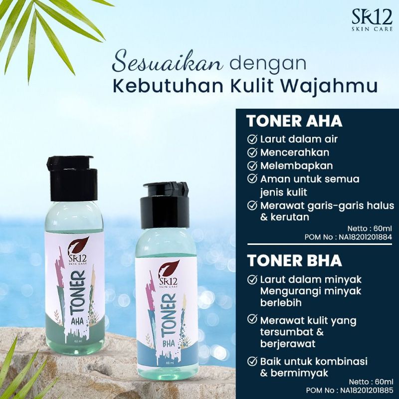 Jual Skincare Toner Aha Bha Perawatan Pembersih Make Up Pelembab Wajah