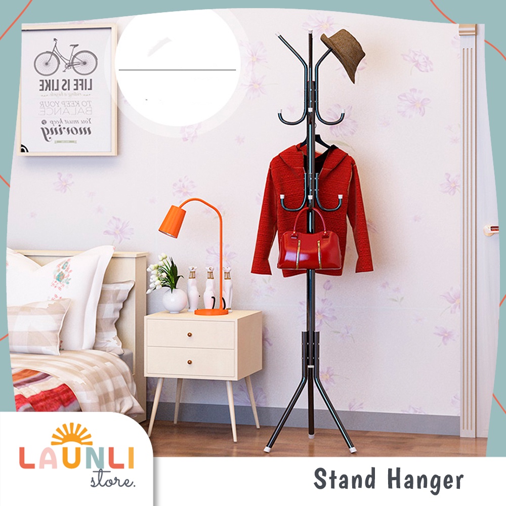 Jual Standing Hanger Gantungan Baju Besi Berdiri Rak Cantolan Jaket