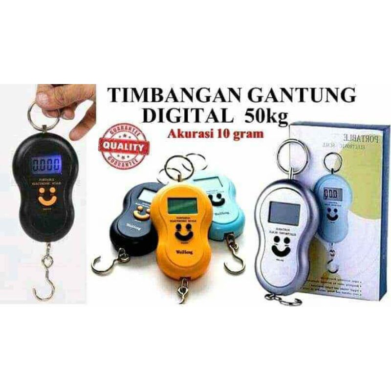 Jual DS Timbangan Gantung Digital 50kg Portable Scale Smile Muat