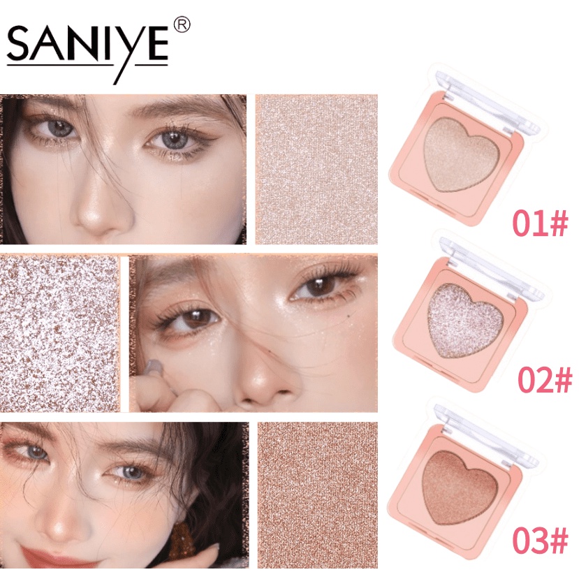 Jual Saniye Highlighter Palette Tahan Air Pencerah Wajah Glitter