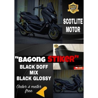 Jual Sticker Skotlet Motor Hitam Doff Stiker Skotlet Hitam Glossy