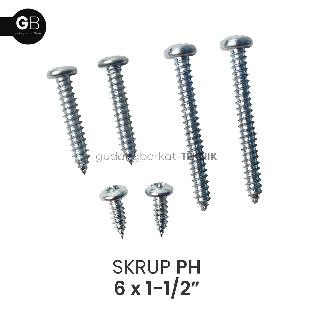 Jual Pcs Skrup Ph X Cm Tapping Screw Sekrup Kepala