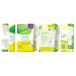 Jual Softex Pantyliner Daun Sirih 30 Pads Longer Wider 18cm Non