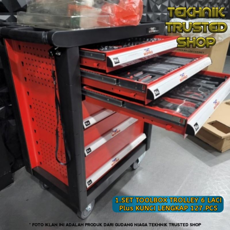 Jual Tool Box Cabinet Trolley Laci Tool Kit Pcs Paket Lengkap