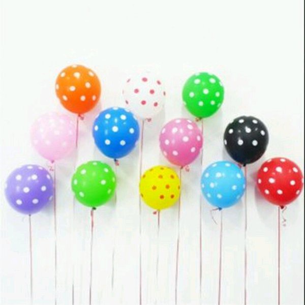 Jual Balon Latex Polkadot Inch Perpack Isi Buah Shopee Indonesia