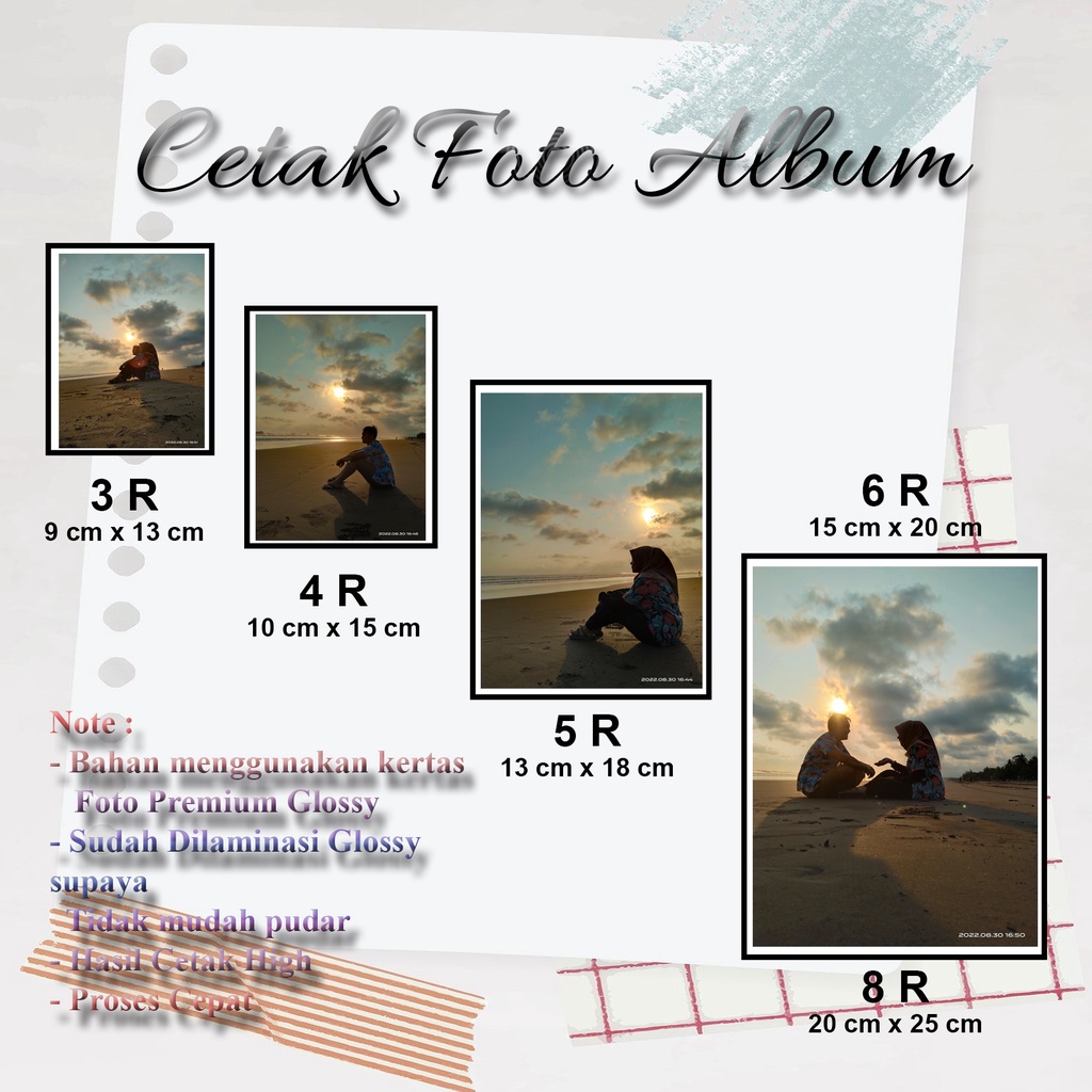 Jual Cetak Foto Album Ukuran 3R 4R 5R 6R 8R Kualitas Hight Sudah