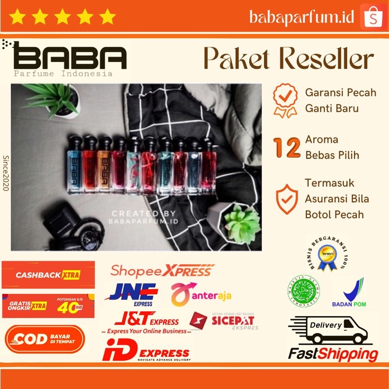 Jual Baba Parfum Peket Reseller 12 Botol Garansi Pecah Ganti Baru