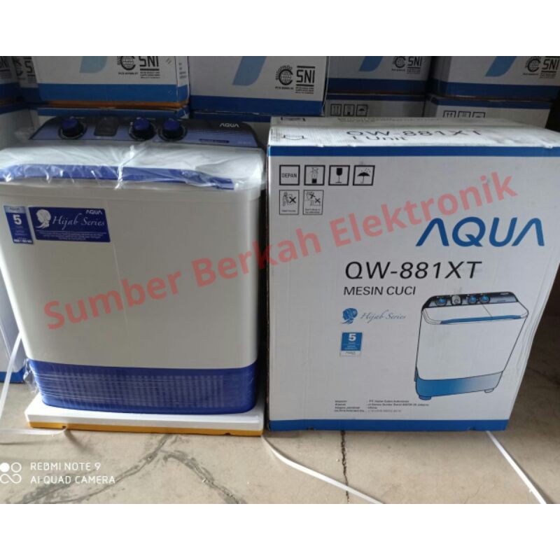 Jual Mesin Cuci Aqua Sanyo 2 Tabung Aqua 8kg Qw 881 XT Promo Murah